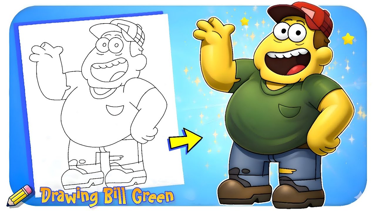 How to Draw Bill Green | Big City Greens – Step by Step Tutorial