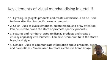 elements of Visual merchandising Chapter A 1
