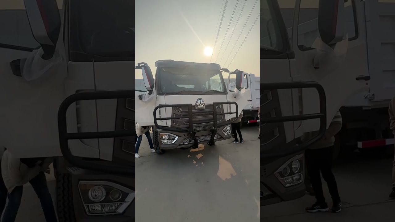 Overseas customers come to the factory for inspection, and many dump trucks/tractors will leave