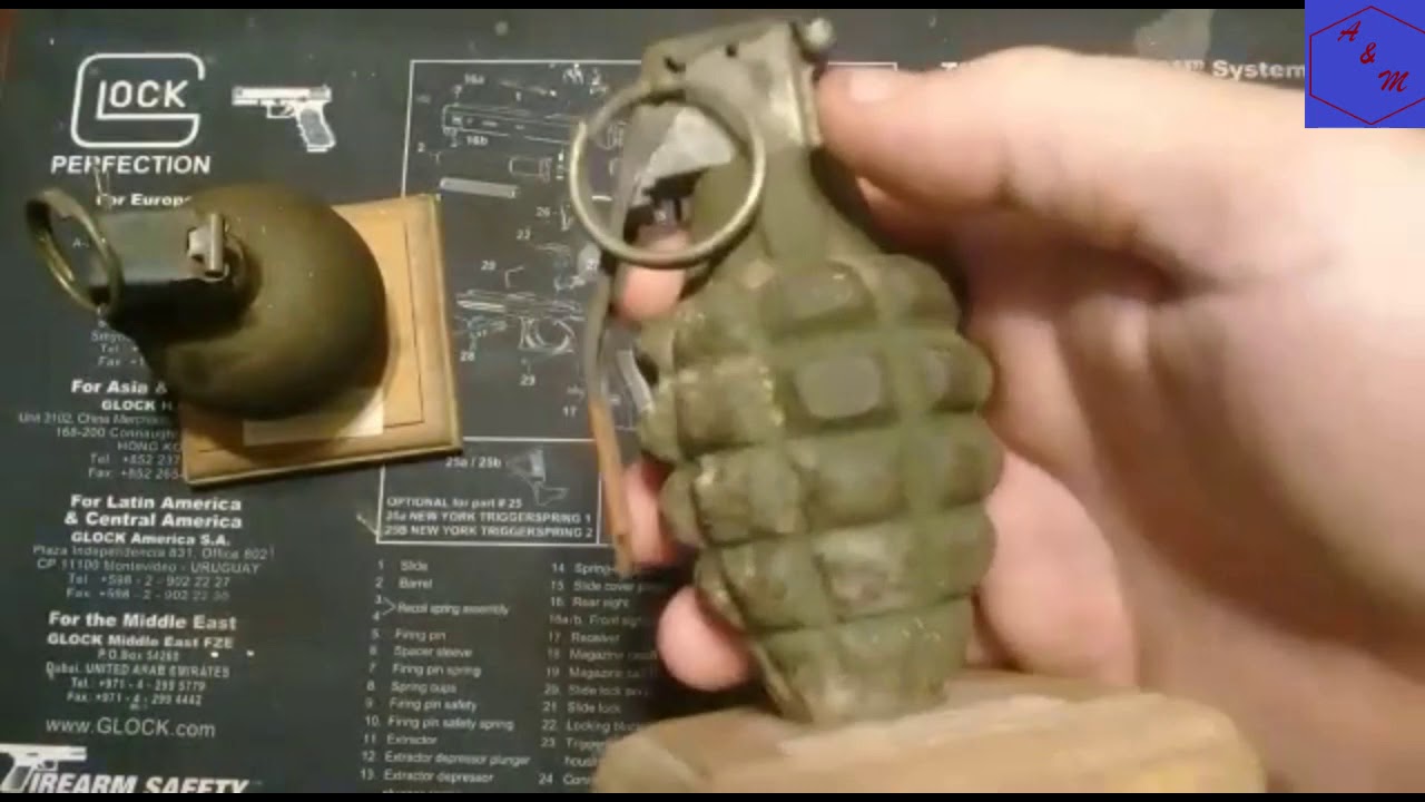 Granadas de mano de USA, historia y funcionamiento. YouTube