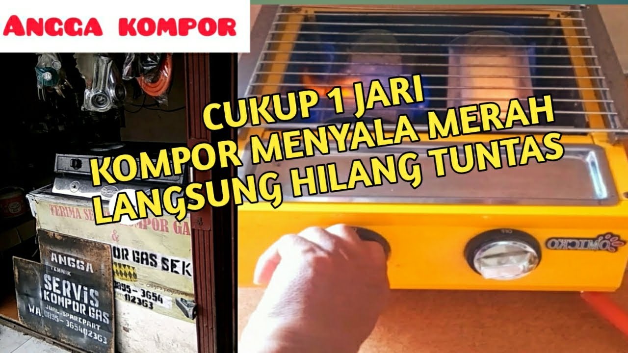 Mengatasi kompor gas menyala merah