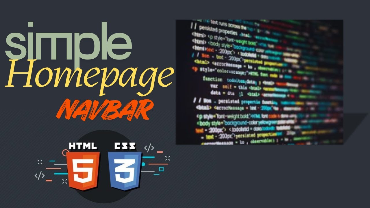 Simple Navbar || HTML & CSS || @PrashuTechStudy - YouTube