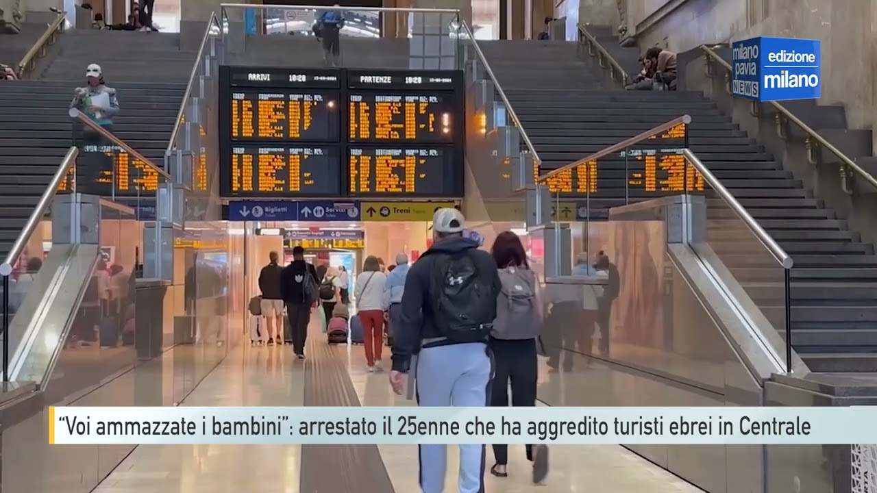 “Voi ammazzate i bambini”: arrestato il 25enne che ha aggredito turisti ebrei in Stazione Centrale