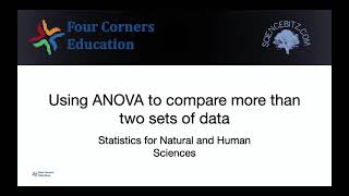 Using ANOVA to compare more than two sets of data