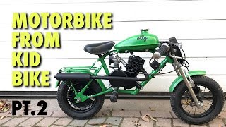 Mini Motorbike from Kid Bike with 80cc Bicycle Engine Kit - Part 2