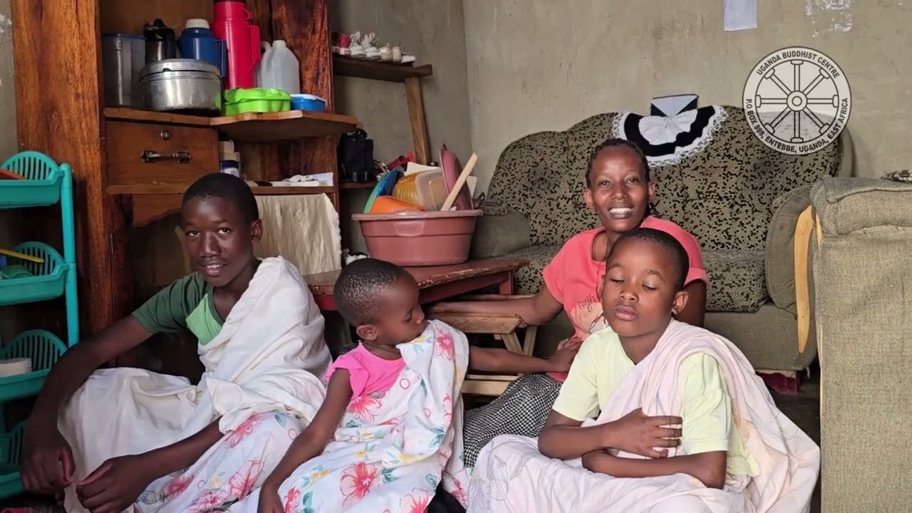 Novice Monastic Bedsheet Revolution in Uganda #africa #compassion #education #camp #camping #buddha