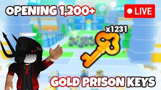 OPENING UP 1,500 GOLDEN PRISON KEYS PET SIM 99 LIVE (PART 2)