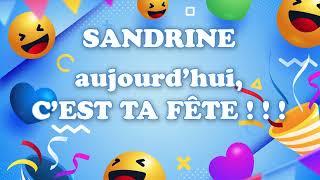 Bonne fête Sandrine ! 02 Avril - Une journée remplie de bonheur et de cadeaux ! 🎂🎁🎉 screenshot 3