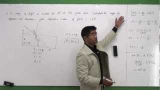 Open Minds - Refraction at a plane surface (Geometrical Optics) - problem 1