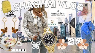 SHANGHAI VLOG | Chanel, VCA, Graff shopping vlog w price | The bund, afternoon tea, view, shanghai