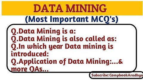 DATA MINING MCQ