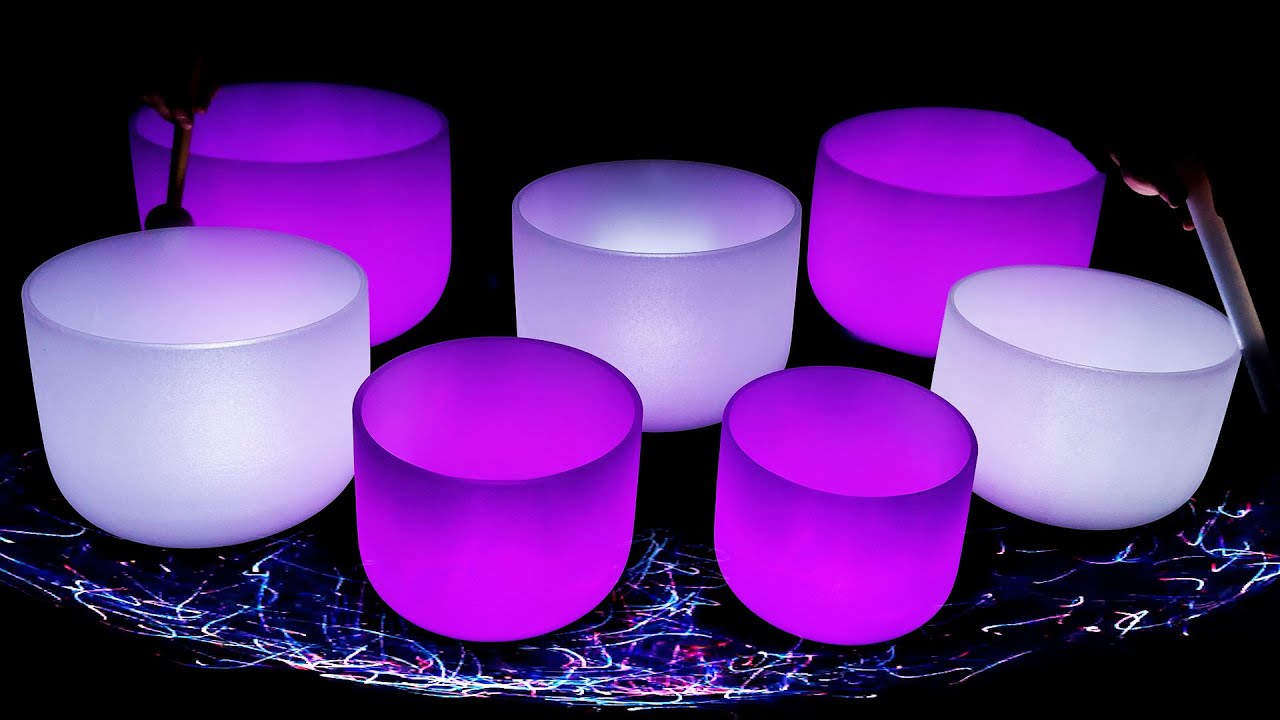 Crystal Tibetan bowls 432 Hz ☯️ ULTRA RELAXING Sound bath for Sleep and ...