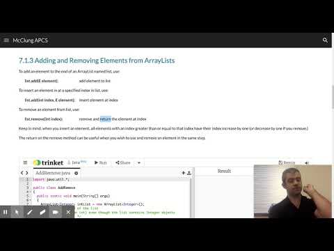 McClung APCS - 7.1.3 Adding and Removing from an ArrayList