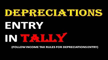 DEPRECIATIONS ENTRY IN TALLY ERP9 6.6 - WHAT IS DEPRECIATION