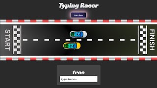 Typing Racer Game using HTML, CSS and JavaScript