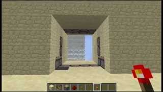 Minecraft showcase: The first 4x4 flush with the wall BUD door (WIP version)