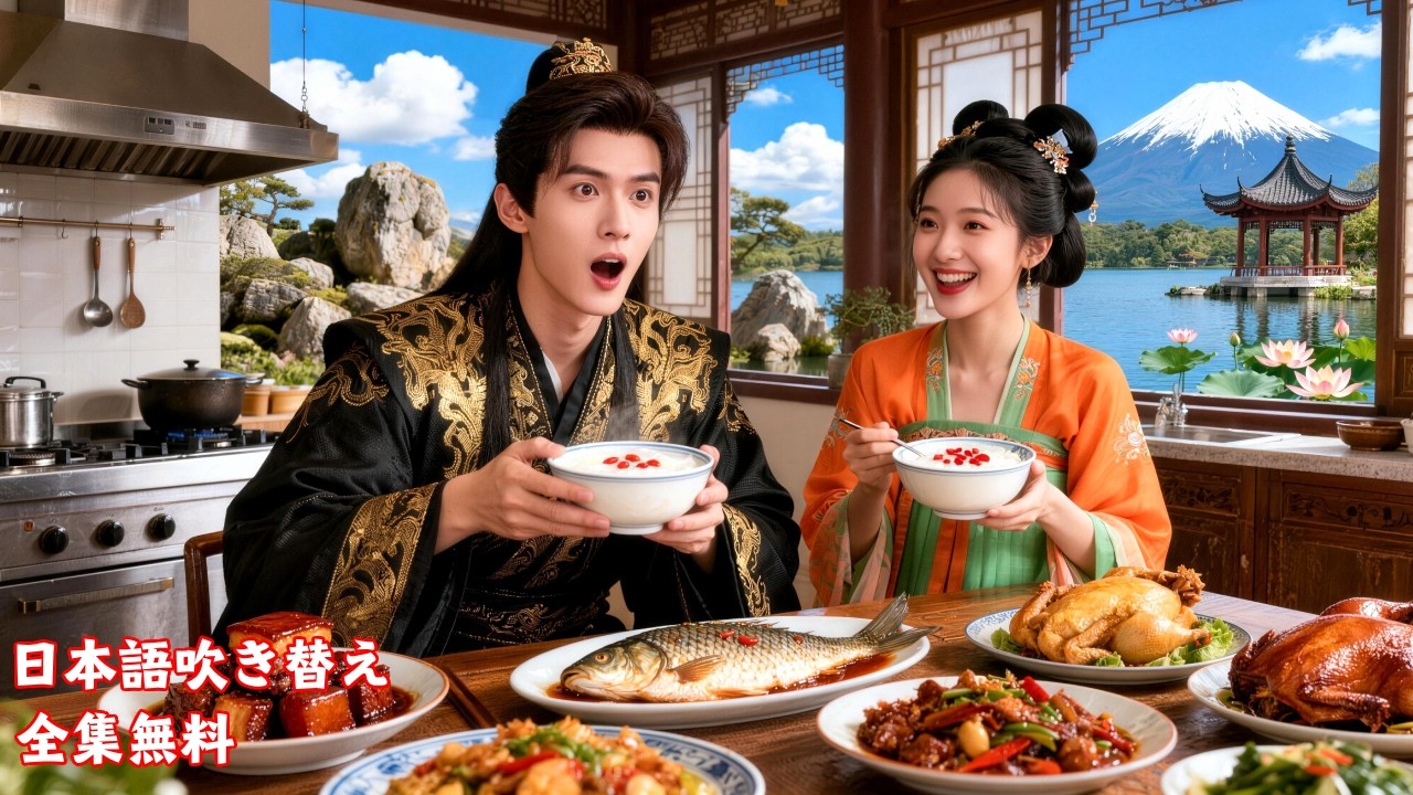 現代の美厨娘が古代にタイムスリップし、寵愛されない200斤の棄妃の体に転生。一碗の粥で冷酷な皇帝の拒食症を治し、再び寵愛を取り戻す！#日本語吹き替え