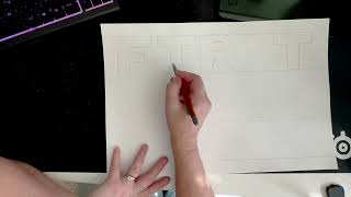 1 Point Perspective Name Design Step 2 of 10