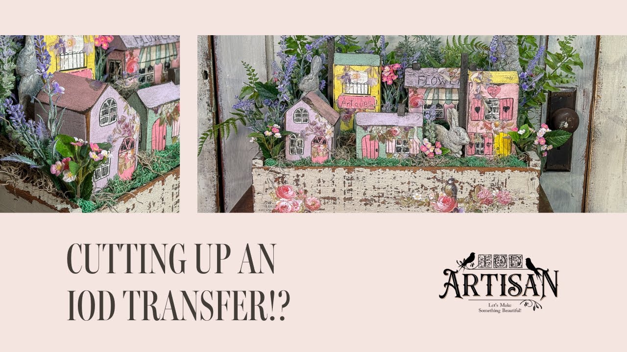 Разрезать переводную картинку IOD Madeleine?! | Весенняя композиция из вещей из секонд-хенда