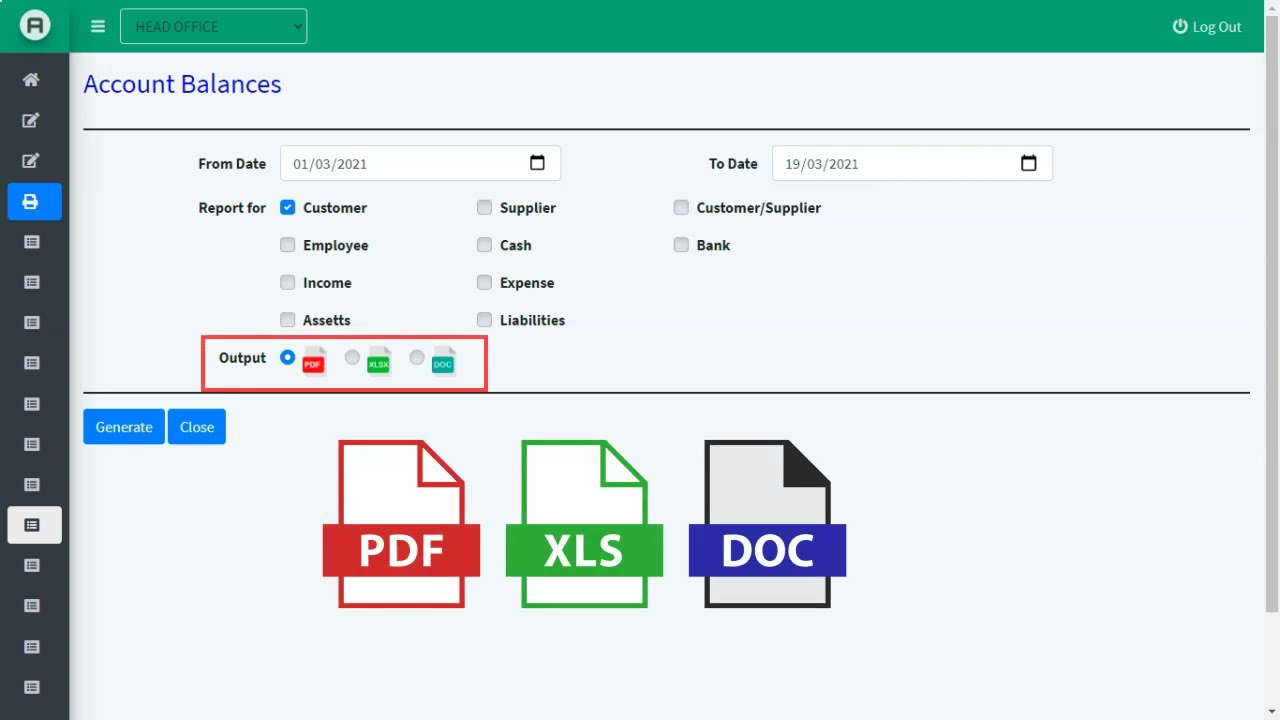 Account Balances Reports