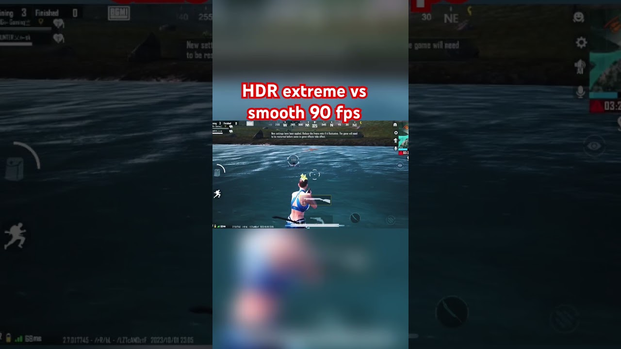 HDR extreme vs smooth 90 fps😱✌️🙏