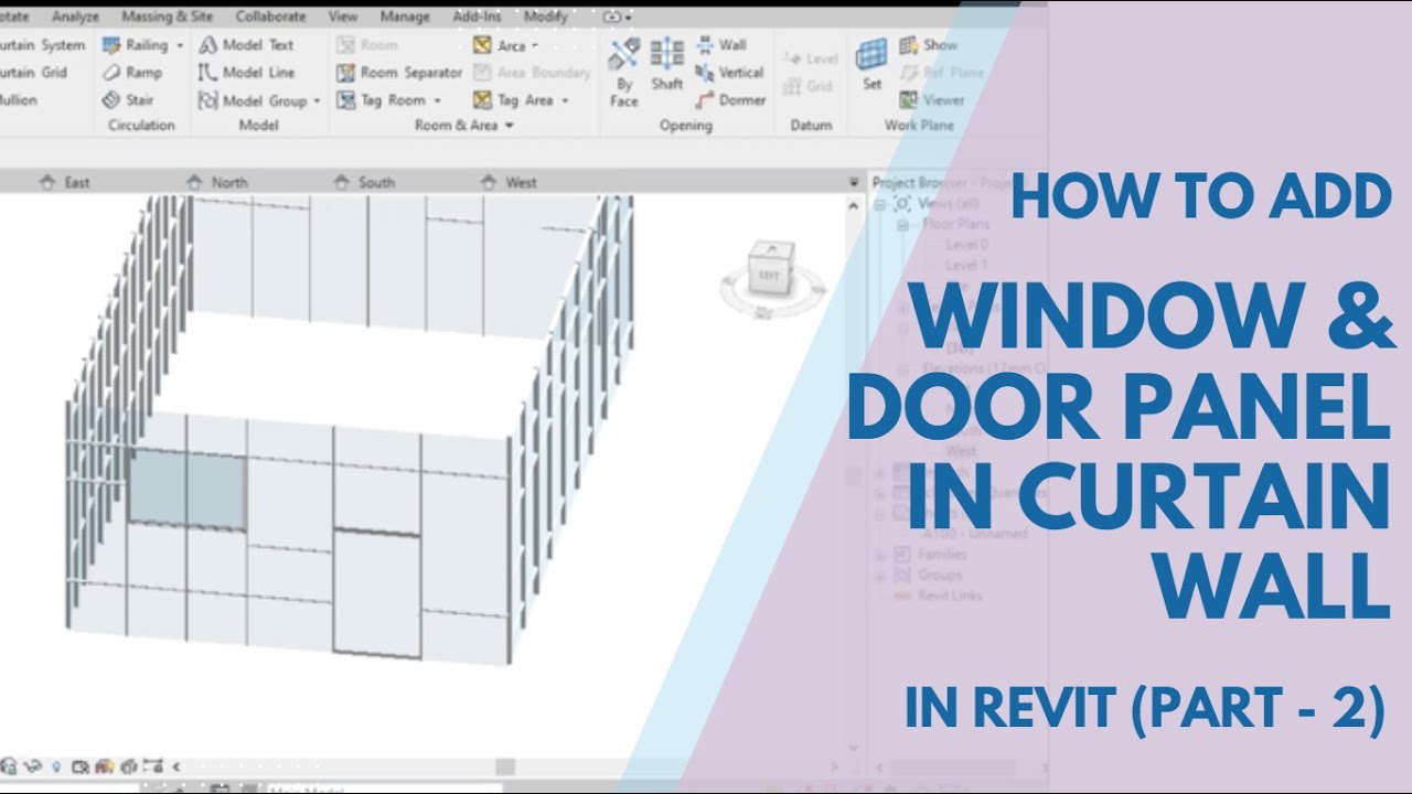 How to add Window and Door panel in Curtain Wall