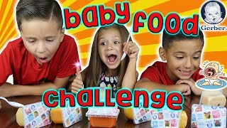 BABY FOOD CHALLENGE - BEST CHALLENGE EVER!!! - RoodTube