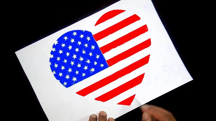 How To Draw A Heart Flag, American Flag Drawing Tutorial