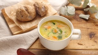 【365日のパンとスープ】昆布だし香る白味噌ミネストローネ