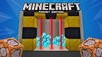 How to BUILD a working LASER DOOR in Minecraft! - MCPE Command Block Tutorial (No Mods)