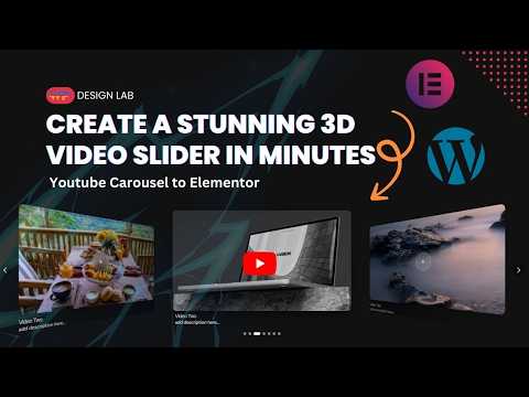 Add a FREE 3D Coverflow Video Slider in Elementor | WordPress Tutorial