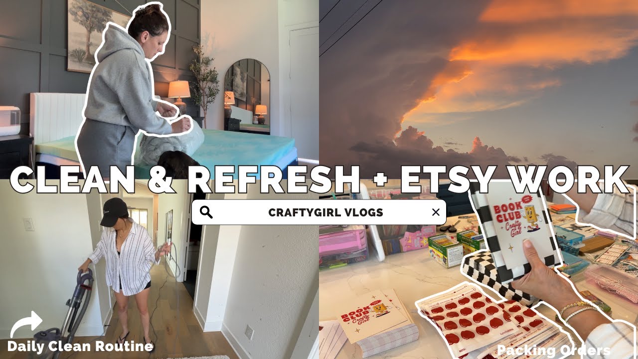 Resetting My Bedroom + New Bedding 🛏️ | Clean & Pack Etsy Orders With Me
