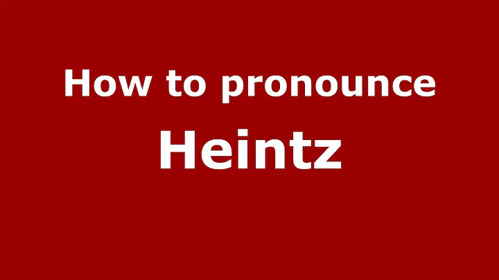 How to pronounce Heintz (Germany/German) - PronounceNames.c...