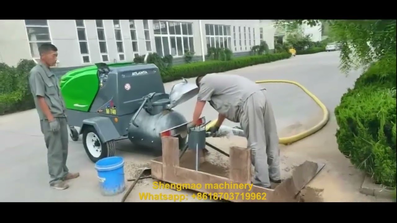 Semi-dry concrete pump from Shengmao machinery