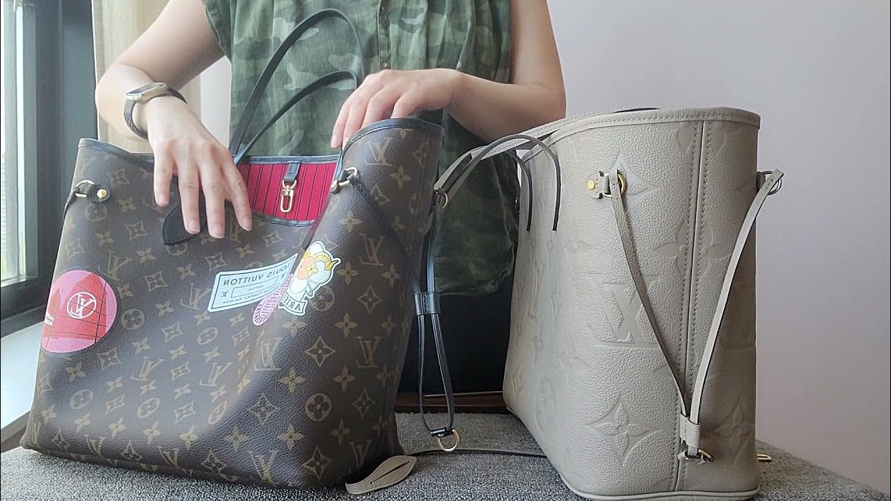 New Louis Vuitton CarryAll MM Empreinte Leather Unboxing and comparison to  Neverfull GM 