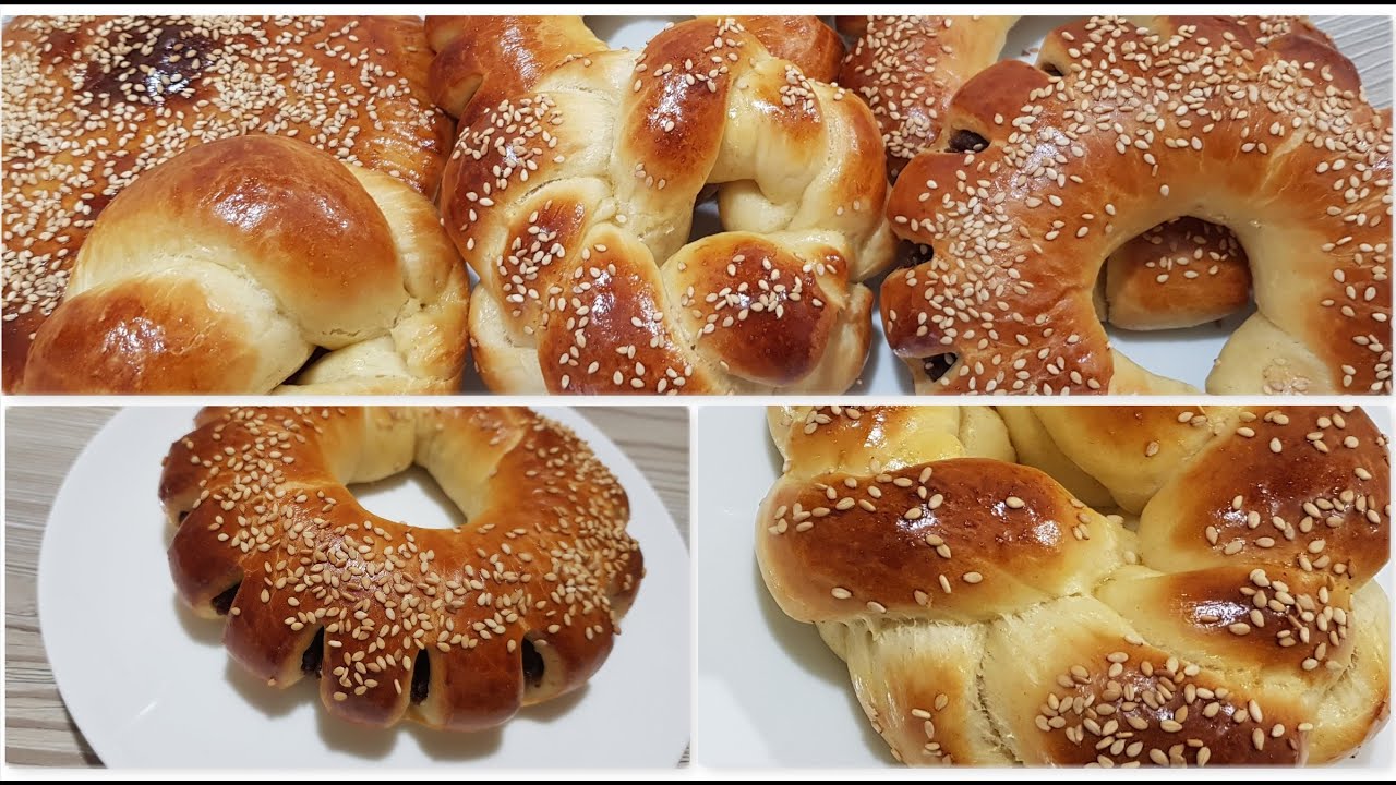المعروك السوري بالتمر # حشوة الزبيب وجوز الهند  Maarook bread  Recipe