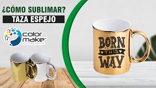 TAZA METALICA DORADA PARA SUBLIMAR