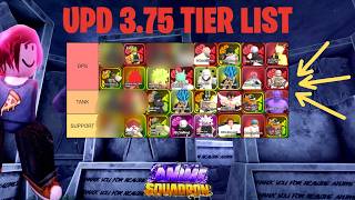 UPD 3.75 Tier List (who's meta?) 😱 in Anime Squadron