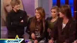 Miley Cyrus, Lucas Till, Emily Osment & Billy Cyrus in Access Hollywood