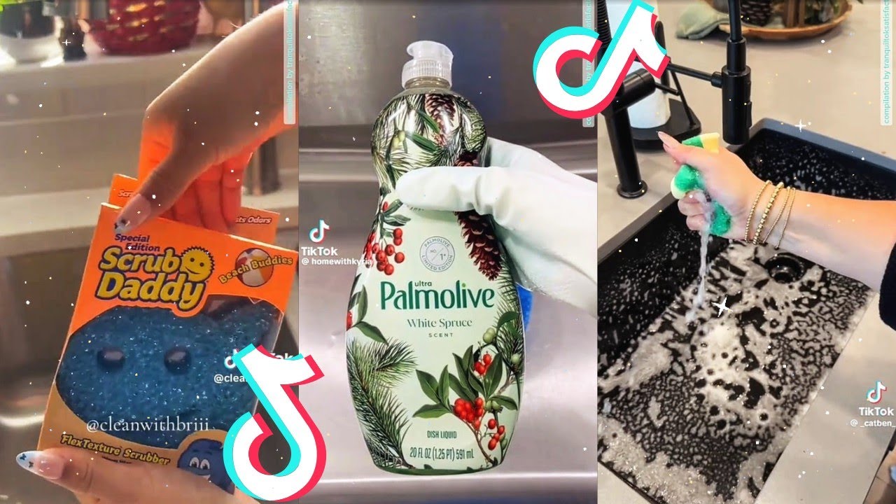 1H30 Satisfying Sudsy Scrubbing and Cleaning🧼 ASMR 🔊TikTok Compilation✨Cleaning TikToks Compilation