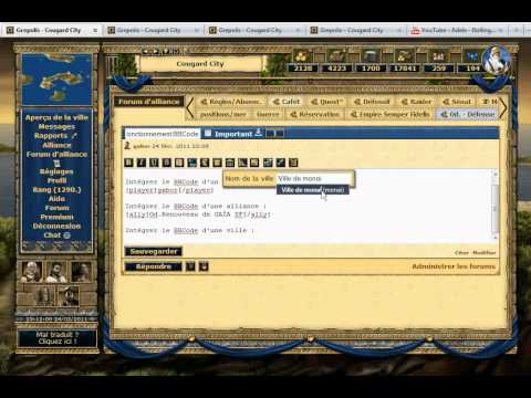 Grepolis : Manipulation du BBCode (pas de son)