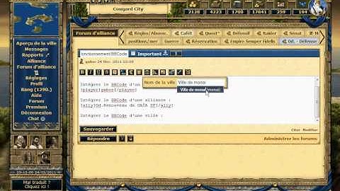 Grepolis : Manipulation du BBCode (pas de son)