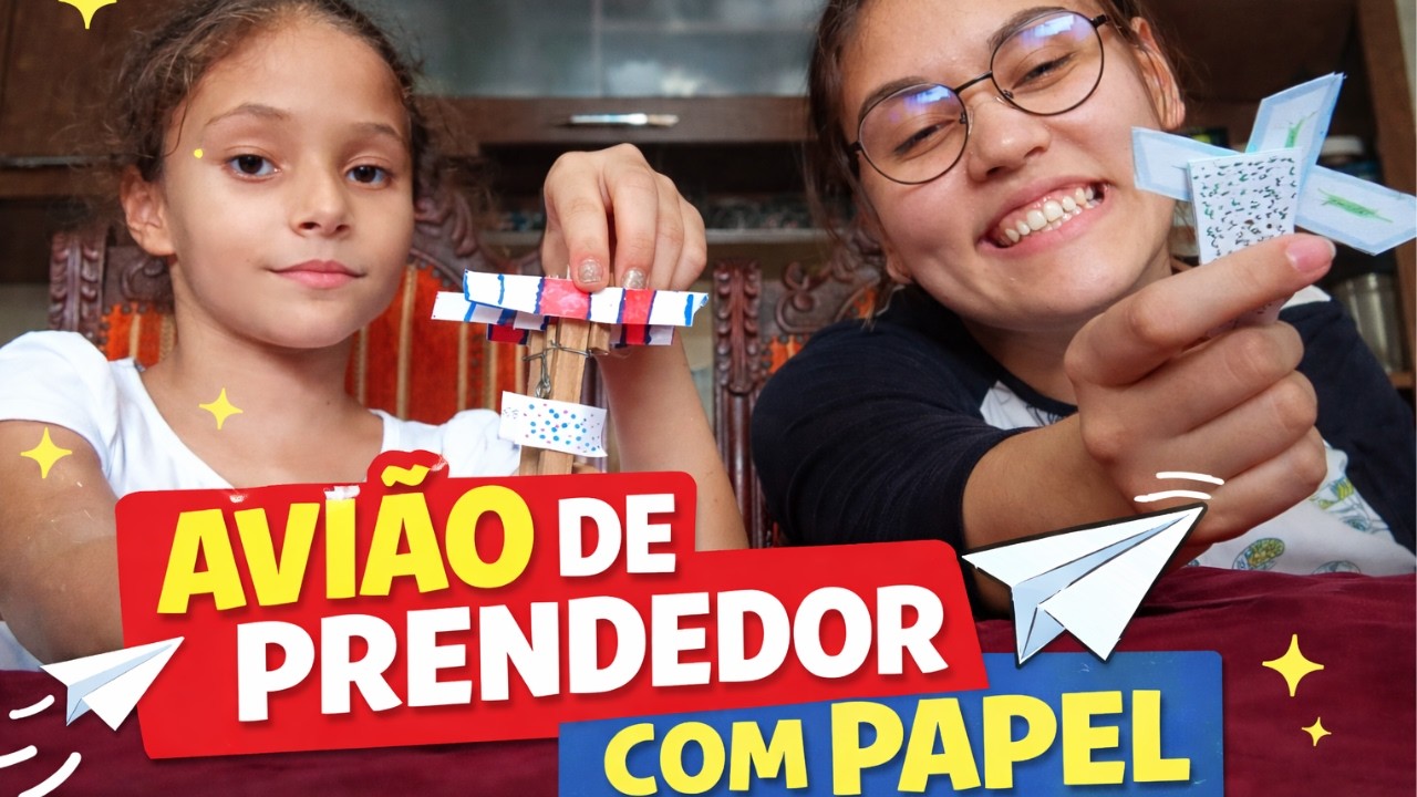 CRIANDO AVIÕES DE PAPEL COM PRENDEDOR