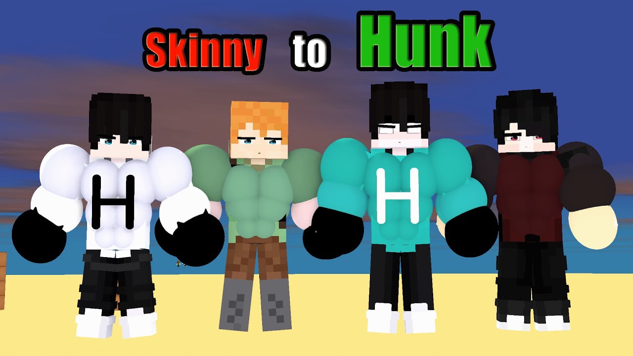 Skinny to Hunk : Heeko, Lucian and Brix Save Their Woman #minecraft #animation