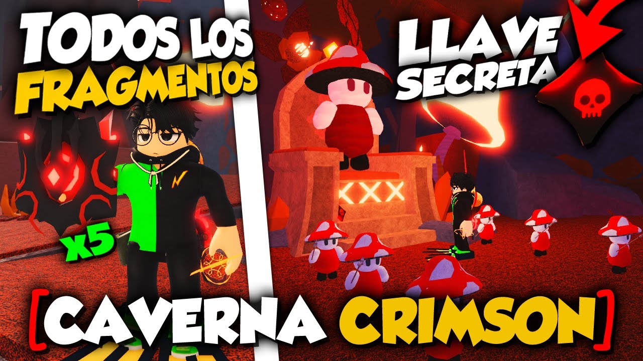 como llegar a CAVERNA CRIMSON (TODOS los FRAGMENTOS) en FISCH ROBLOX