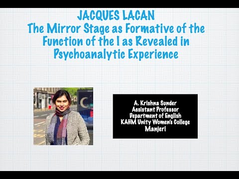 Lacan and Mirror stage - Essay - The Mirror Stage as Formative