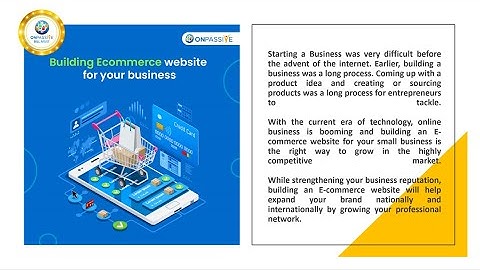 #ONPASSIVE BLOG VIDEO: Step by step guide to build an e commerce website for small business