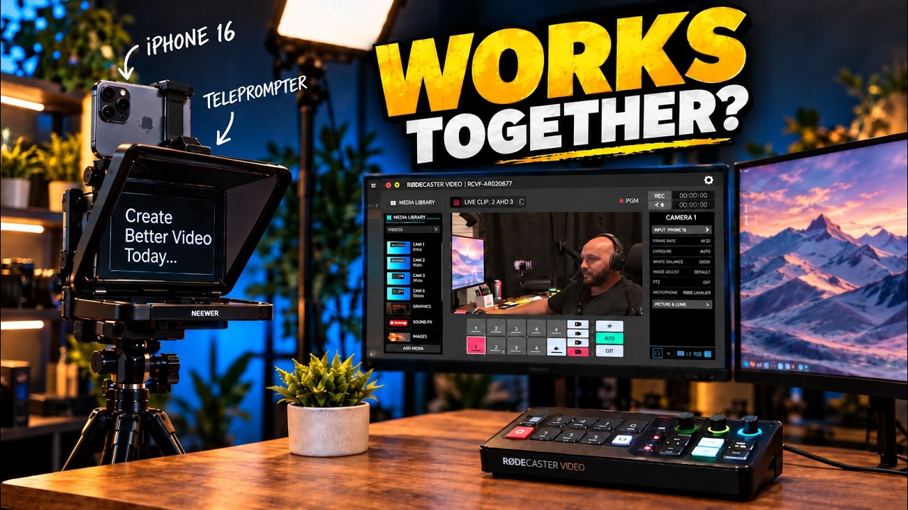 How to Use iPhone 16 With RØDECaster Video S + Teleprompter