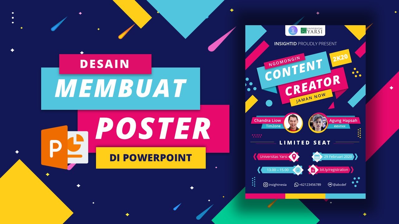 Membuat Desain Poster Dengan Powerpoint Design With Powerpoint 4 Youtube