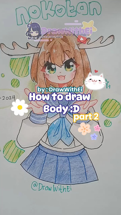 How to draw anime Body✨ Cara gambar tubuh anime🌷 #art #drawing #drawingtutorials #shorts
